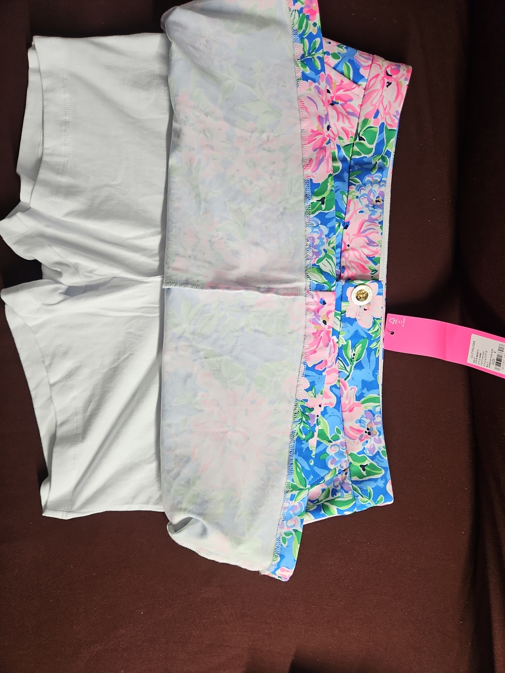 Lilly Pulitzer Blue Floral Pink Bloom Skort Size 8 - Picture 6 of 11